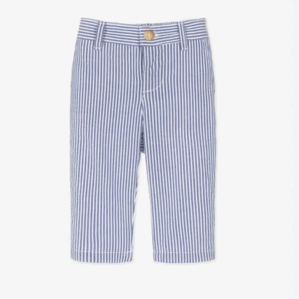 Ralph Lauren Blue & White Striped Seersucker Pants